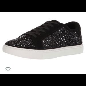Swarovski crystal studded lace up sneakers